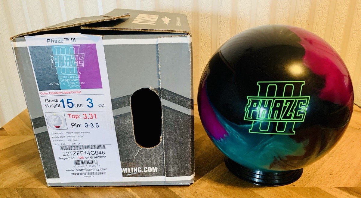 Storm Phaze 3 III Bowling Ball NIB 1st Quality 15lbs 2oz 3-3.5