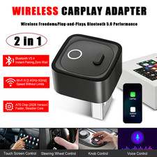 2-in-1 Wireless CarPlay Android Auto Adapter Plug  Play USB for iPhone Android