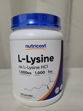 Nutricost L-Lysine Powder 2.2lb Essential Amino Acid Formula Exp 3/27 Free Ship