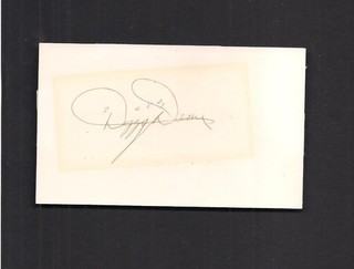 Dizzy Dean Autographed 3x5 PSA/DNA COA Baseball HOF St. Louis Cardinals D 1974