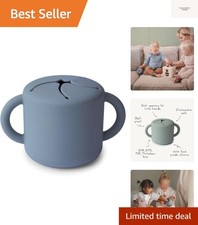 Silicone Snack Cup  Spill Proof Food Container for Toddler and Baby Tradewinds