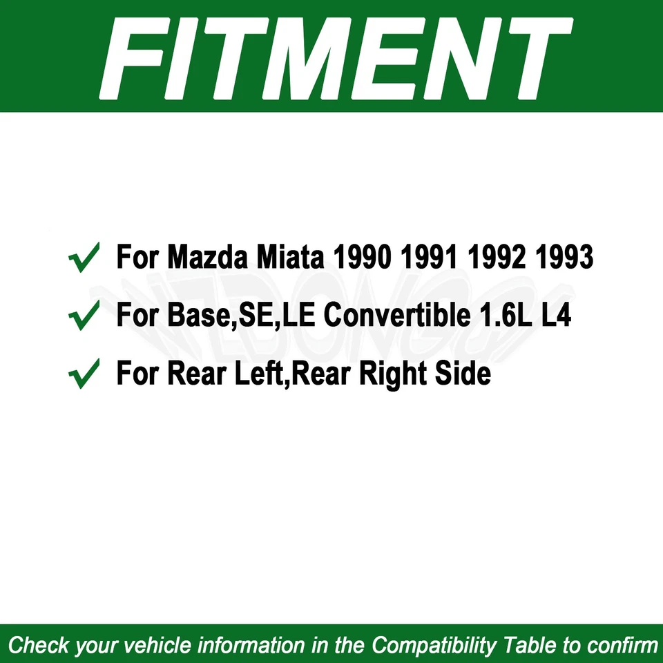 2x Conjunto de eje articulado trasero CV para Mazda Miata 1,6 L 1990 1991 1992 1993 Foto 2 de 4