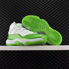 Jordan 11 Retro Lime Green and White Mens Size US 7-12