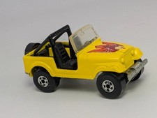Vintage 1981 Hot Wheels Jeep CJ-7 3954 Yellow Eagle Blackwall Diecast