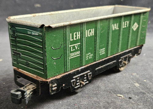 Tren de ferrocarril de hojalata Marx calibre O Lehigh Valley 28500 vagón góndola hecho en EE. UU. | Zustand: Used