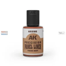 AKI012105 AK Interactive Precision Panel Liner - Fresh Rust 30ml