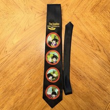 Vintage The Beatles 'Yellow Submarine Windows' Ralph Marlin Neck Tie Black 1999