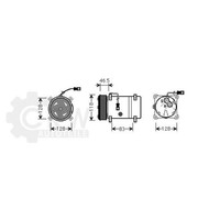AVA Quality Cooling Kompressor Klimaanlage FüR Peugeot 406 Break CitroëN C5 I