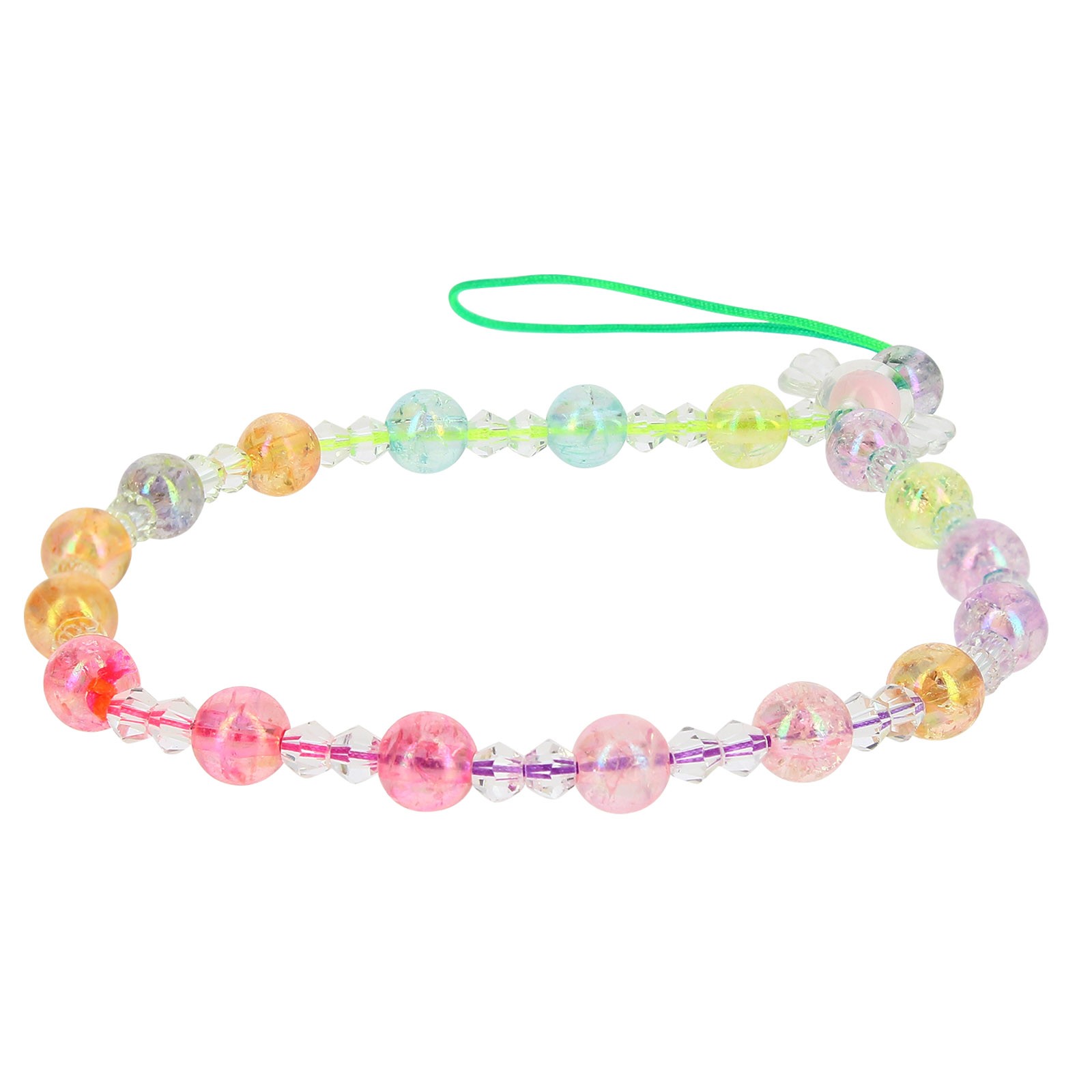 Bijoux de téléphone perles multicolores pour look d'été tendance