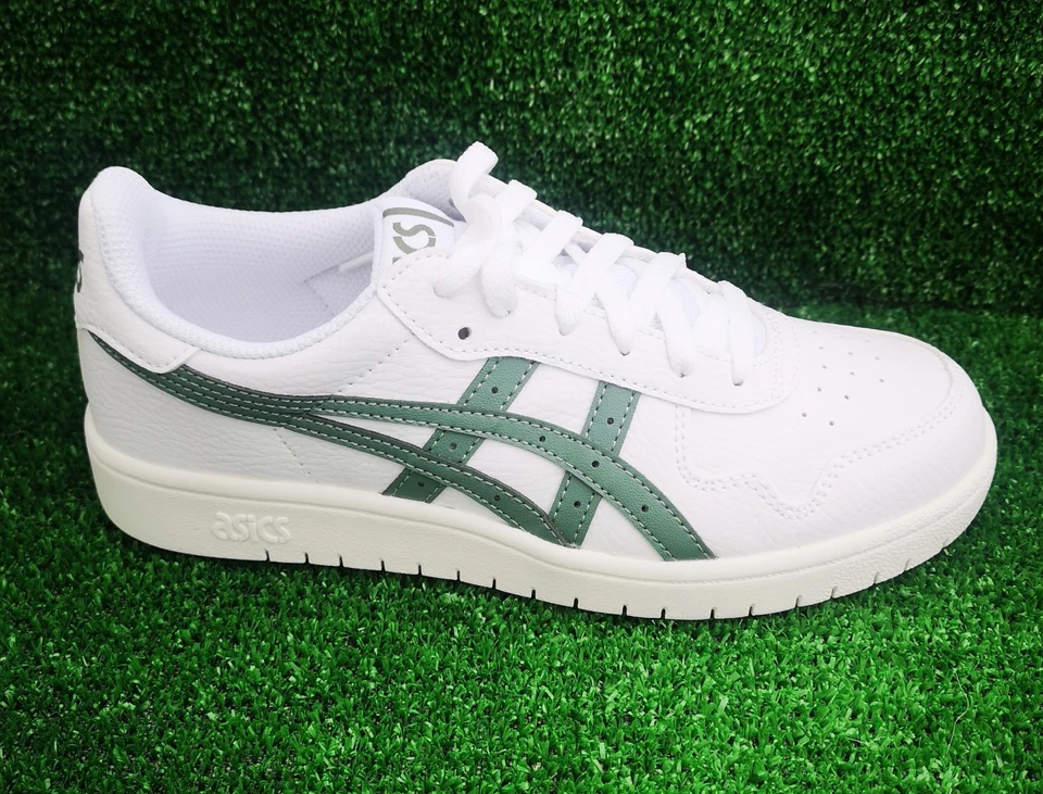 Asics Japan S GS Trainers White and Green Ivy UK 4 Brand New + Tags And Box  - Image 2 of 4