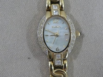 1970s Elgin Womens Dress Wristwatch EG125N Mother of Pearl Dial Watch Not Tested