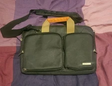 Lacdo 14 Inch 360° Protective Laptop Shoulder Bag Sleeve Case Gray Black Macbook