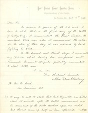 1869 - Abner Doubleday Handwritten Letter Battle of Gettysburg - Beckett LOA
