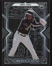 2022 Panini Chronicles Oneil Cruz Obsidian RC Rookie #2 Card. rookie card picture