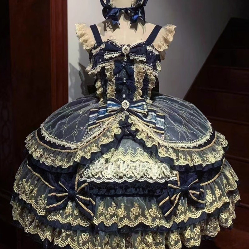 海外　ロリータ　JSK Japanese women Gothic Lolita Ruffled jsk dress Cosplay | eBay