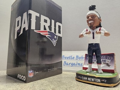 Cam Newton New England Patriots NFL 2020 FOCO #'d Bobblehead NIB