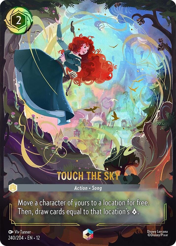 Disney Lorcana Enchanted Touch the Sky #240/204 Wilds Unknown Holo NM