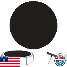 CIDNN 12ft Round Trampoline Mat - 72 V-Hooks, 5.5" Springs, UV-Resistant, Heavy-