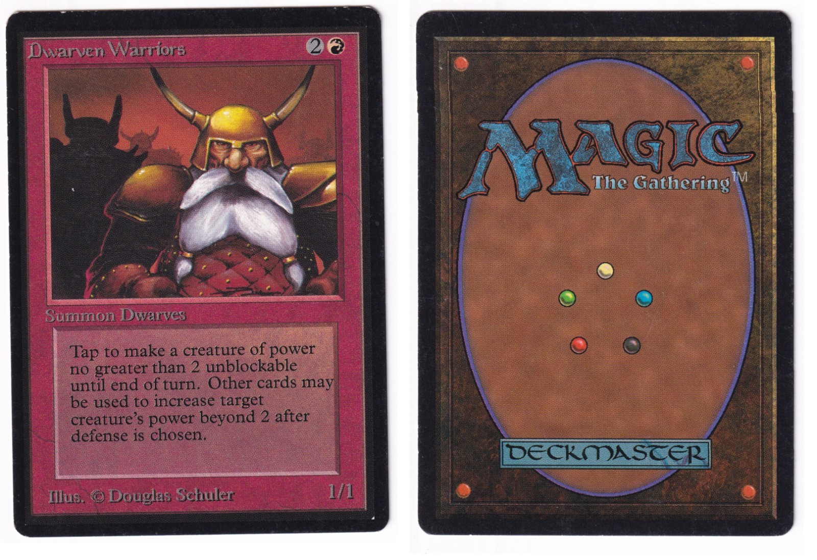 MTG Dwarven Warriors Limited Edition Beta 1993 Magic Card NVC