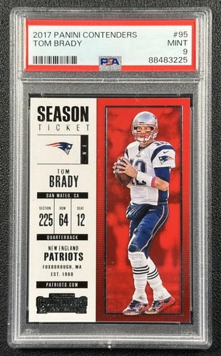 TOM BRADY PSA 9 2017 PANINI CONTENDERS #95 SEASON TICKET PATRIOTS 3225