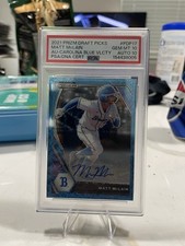 Panini Prizm Draft Picks 2021 Matt McLain Blue Velocity Auto PSA 10 #PDP17
