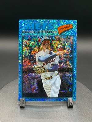 2026 Topps Heritage Chrome Blue Sparkle #77 Mark Vientos, New York