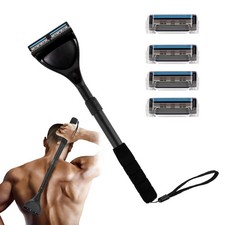 Updated Back Hair Shaver for Men 21 Inch Long Handle Adjustable Safety Blade