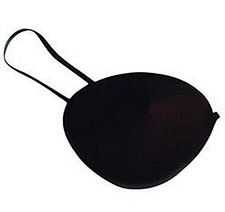 Black Eye Patch Pirate Caribbean Fancy Dress Halloween Adult Costume Accessory
