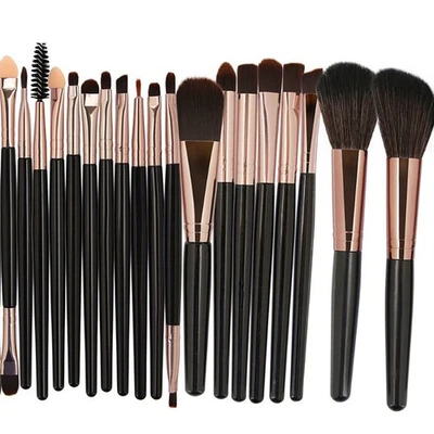 22 Piece Professional Makeup Brush Set With Soft Synthetic Wood Handles For Eye - Image 1 of 4