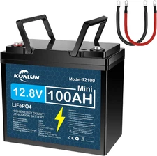 KUNLUN 12V 100Ah LiFePO4 Lithium Battery Up to 15000 Cycles Solar RV Marine BMS