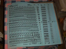 t. NOS Letraset Premier Letragraphica 10 x 15 Sheet Font Size  Use Drop-Down Box
