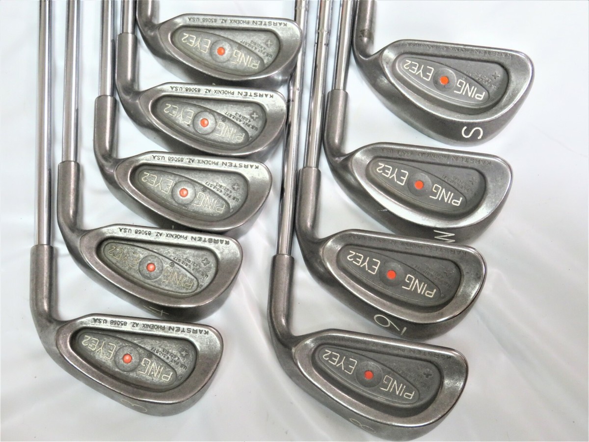 シェイプツインボール/P2/ レッド PING EYE2 Orange 3-SW 9PC R-FLEX Golf Clubs Irons Set JP