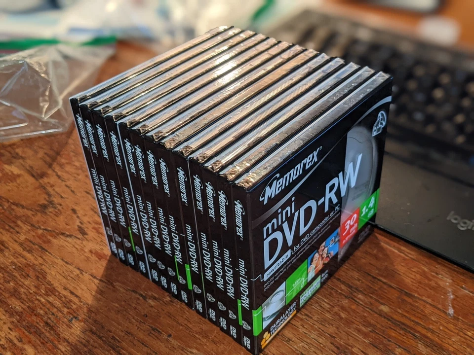 Memorex Mini DVD- (13 pieces) RW Rewritable DVD Camcorder PC 30 Min. 1.4GB New - Image 2 of 4
