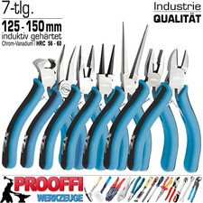 7x Profi Feinmechaniker Zangen Set Elektroniker Modelbau Mini Zange 125-150mm XT