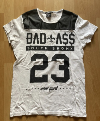 Damen, T-Shirt, Gr. XS, Fishbone, New York, Bad ass