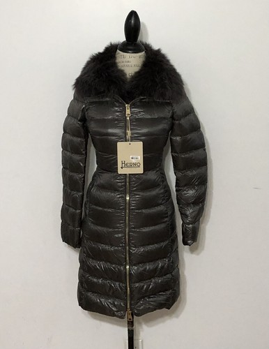NWT Women's HERNO Elisa Fox Fur Collar 