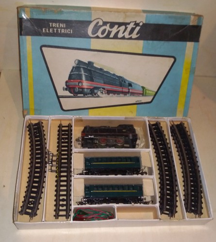 Train Conti Co.Mo.Ge. Confezione 480 – Locomotore + 3 Wagons – Occasion – RARE