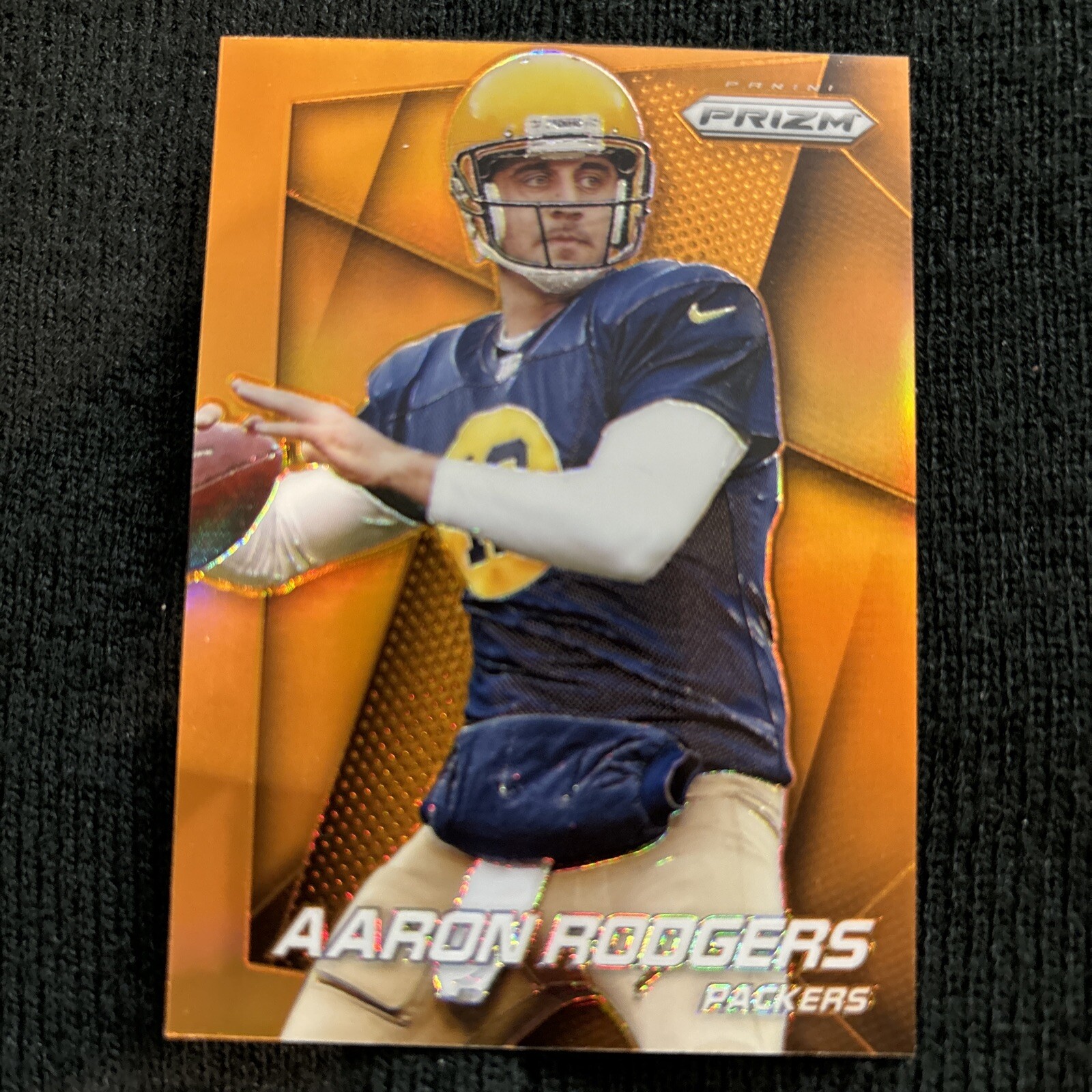 2014 Panini Prizm Aaron Rodgers Orange Prizm Refractor Card #67