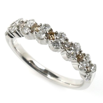 K18WG white gold ring diamond 0.55ct size 12 3.8g women Used KOER 