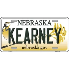 Kearney Nebraska License Plate Metal Sign Plaque Art Car Truck Wall Home Decor