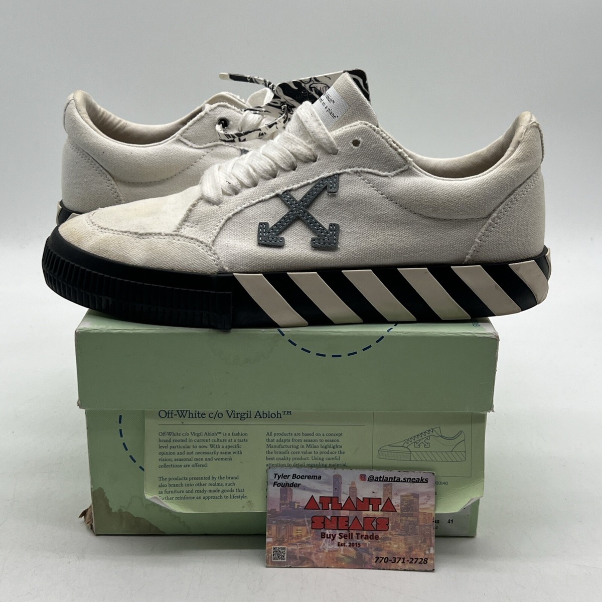 White Low Vulcanized Sneakers Off White Vulc Sale Jual Off White