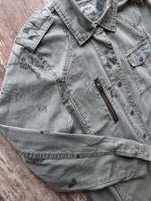 Rvca Banned From Norm Military Army Green Jacket M Snap Front Zippered Pockets