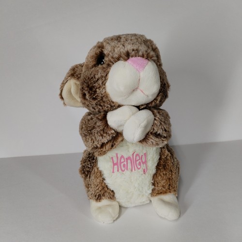Kellytoy Bunny Rabbit Plush Toy Brown White Soft Chubby Cheeks Stands ...