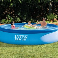Intex Easy Pool 396 X 84 Cm Quick-Up Luftringpool Rundpool Kinderpool Gartenpool