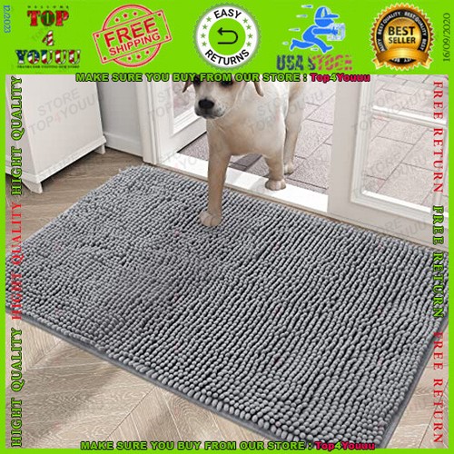Dog Door Mat for Muddy Paws, Absorbs Moisture and Dirt, NonSlip