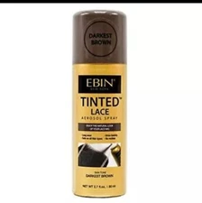 (2PK)Tinted Lace Aerosol Spray - Darkest Brown 2.7oz/ 80ml, Quick dry, Water