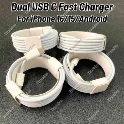 USB C to USB C Cable 60W PD Type C Fast Charger For Samsung iPhone 16 15 Pro Lot