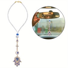 1pc Hamsa Hand/Hand of Miriam with Pendant tion with Glass Beaded Chain Alloy