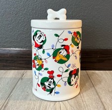 Disney Mickey Mouse and Friends Dog Treats Bone Jar Donald Duck Pluto Minnie