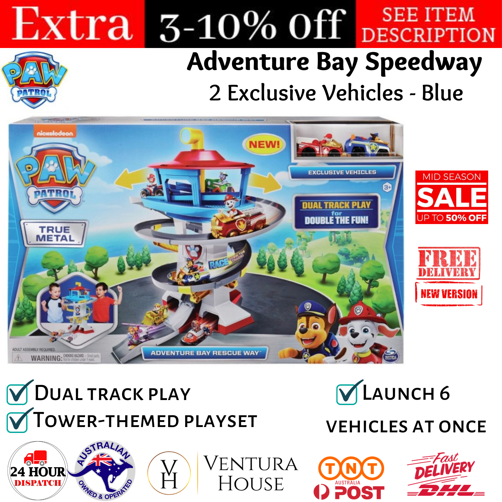 paw patrol speedway playset